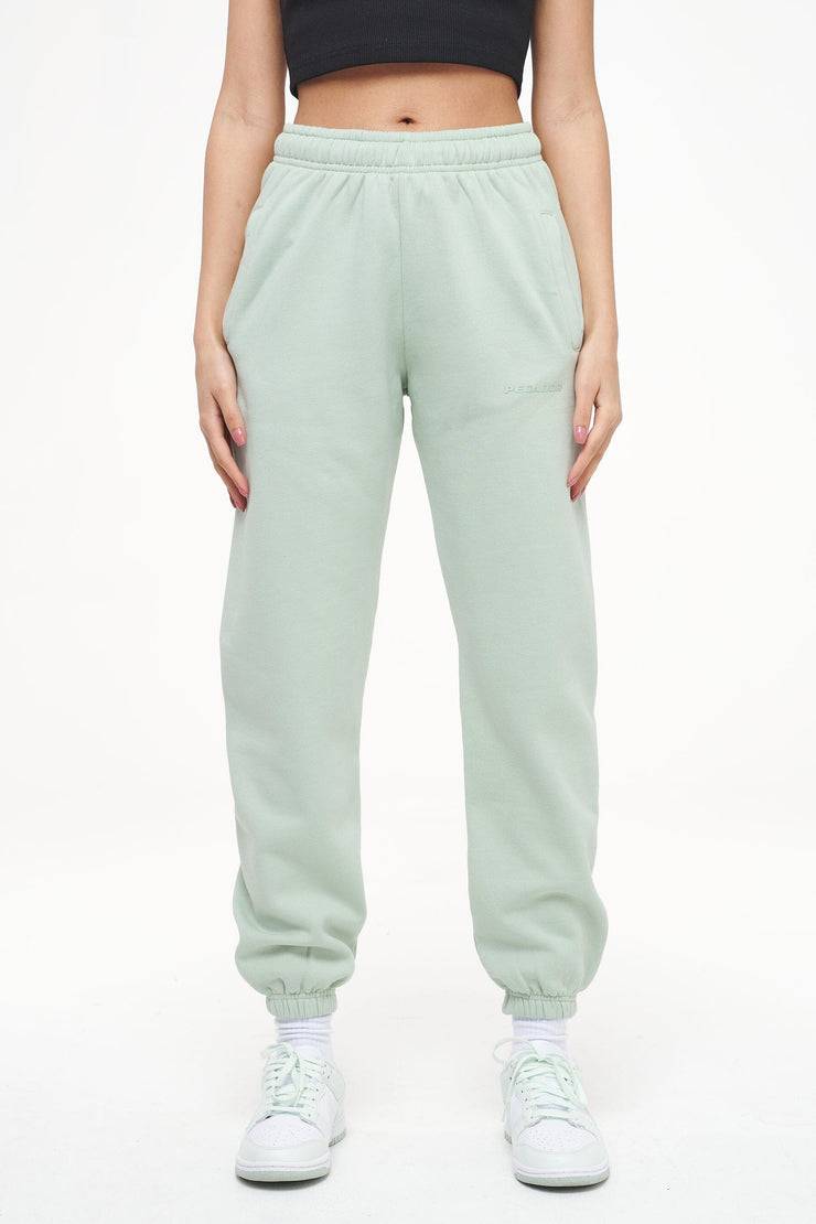 Pegador Grace High Waisted Sweat Pants Vintage Washed Milky Green Gum