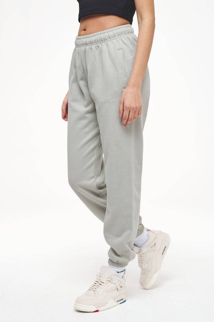Pegador Grace High Waisted Sweat Pants Vintage Washed Quiet Gray