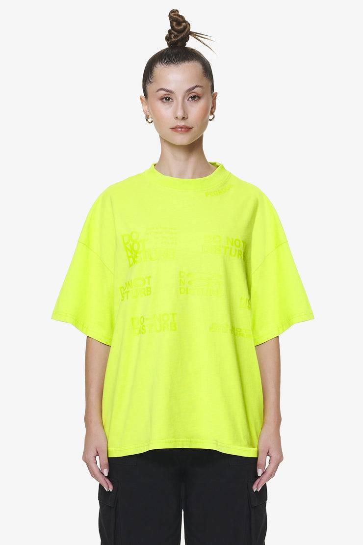 Pegador Groven Heavy Oversized Tee Washed Lime Yellow