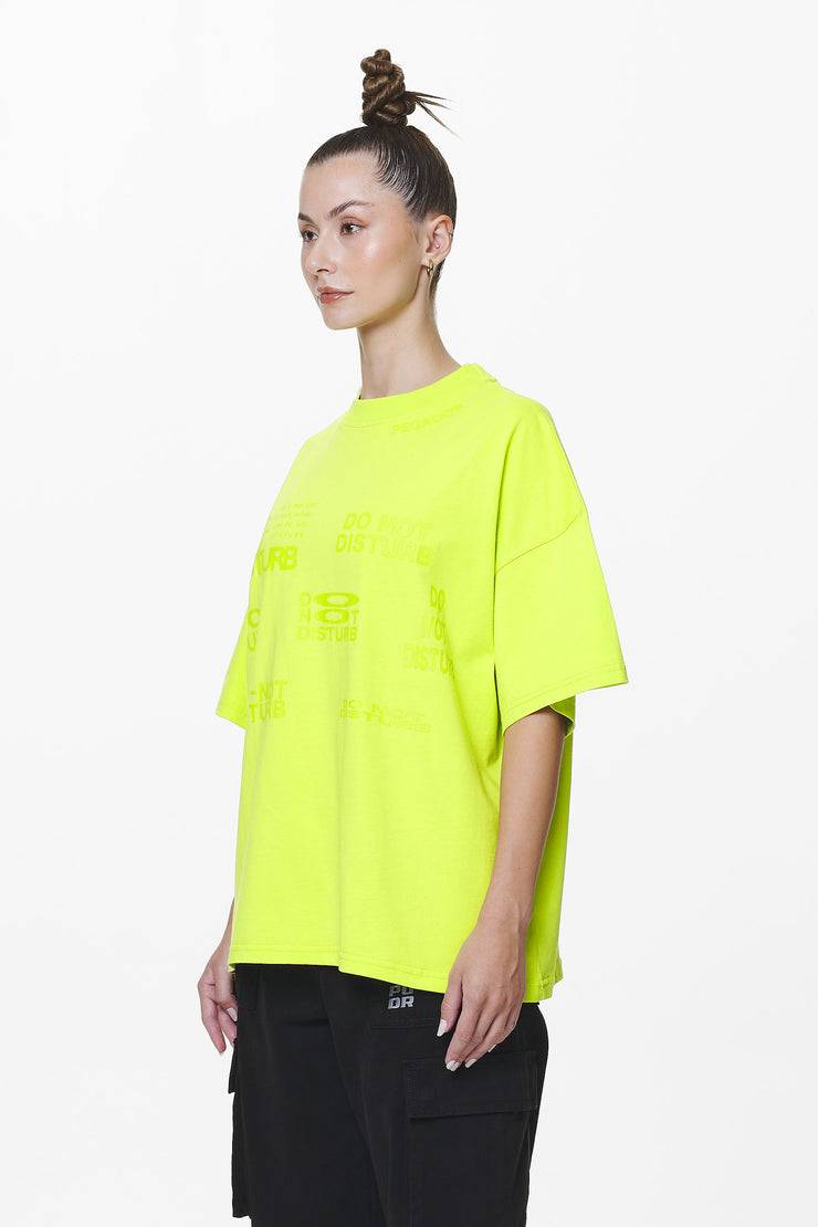 Pegador Groven Heavy Oversized Tee Washed Lime Yellow