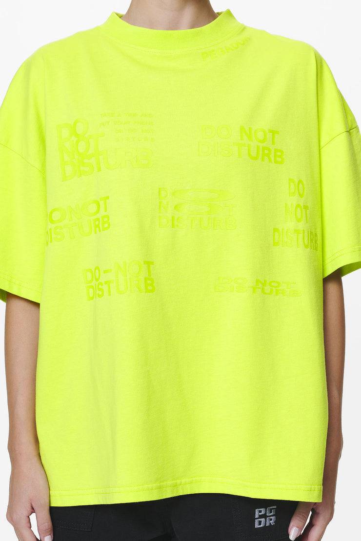 Pegador Groven Heavy Oversized Tee Washed Lime Yellow
