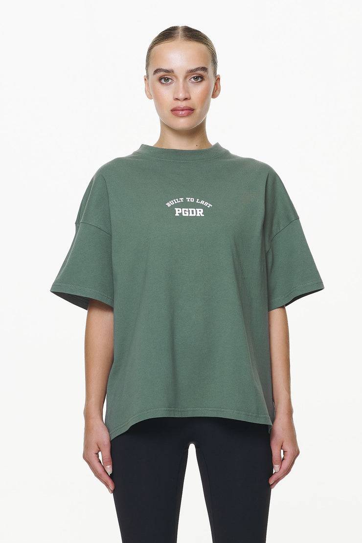 Pegador Harley Heavy Oversized Tee Vintage Washed Garden Green