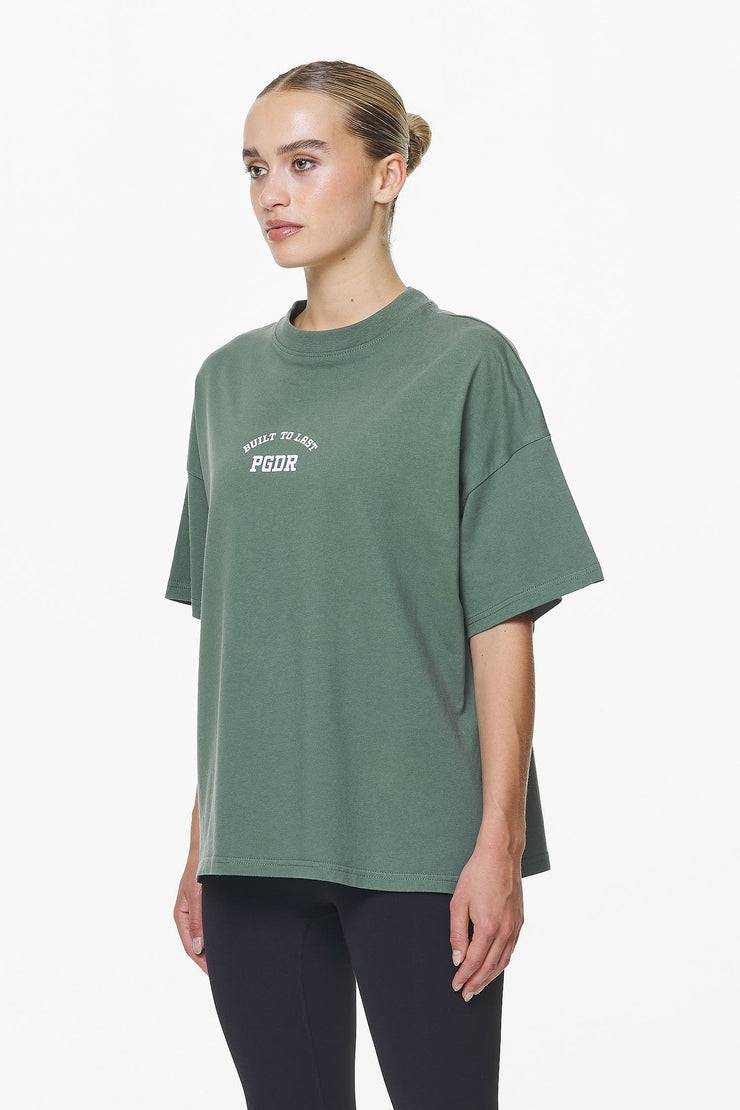 Pegador Harley Heavy Oversized Tee Vintage Washed Garden Green