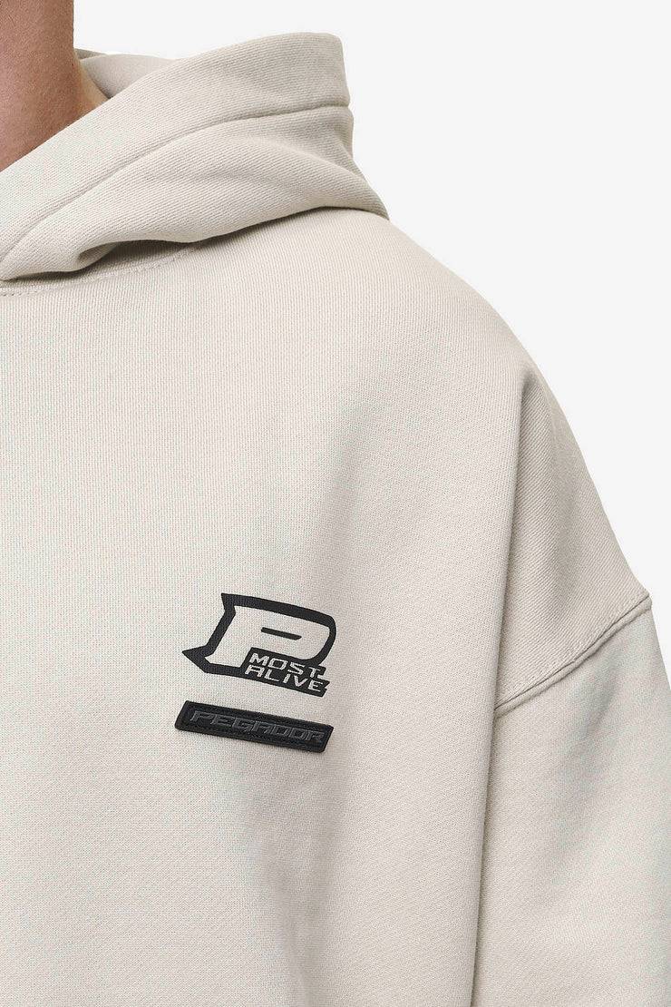 Pegador Hawkins Oversized Hoodie Washed Light Beige