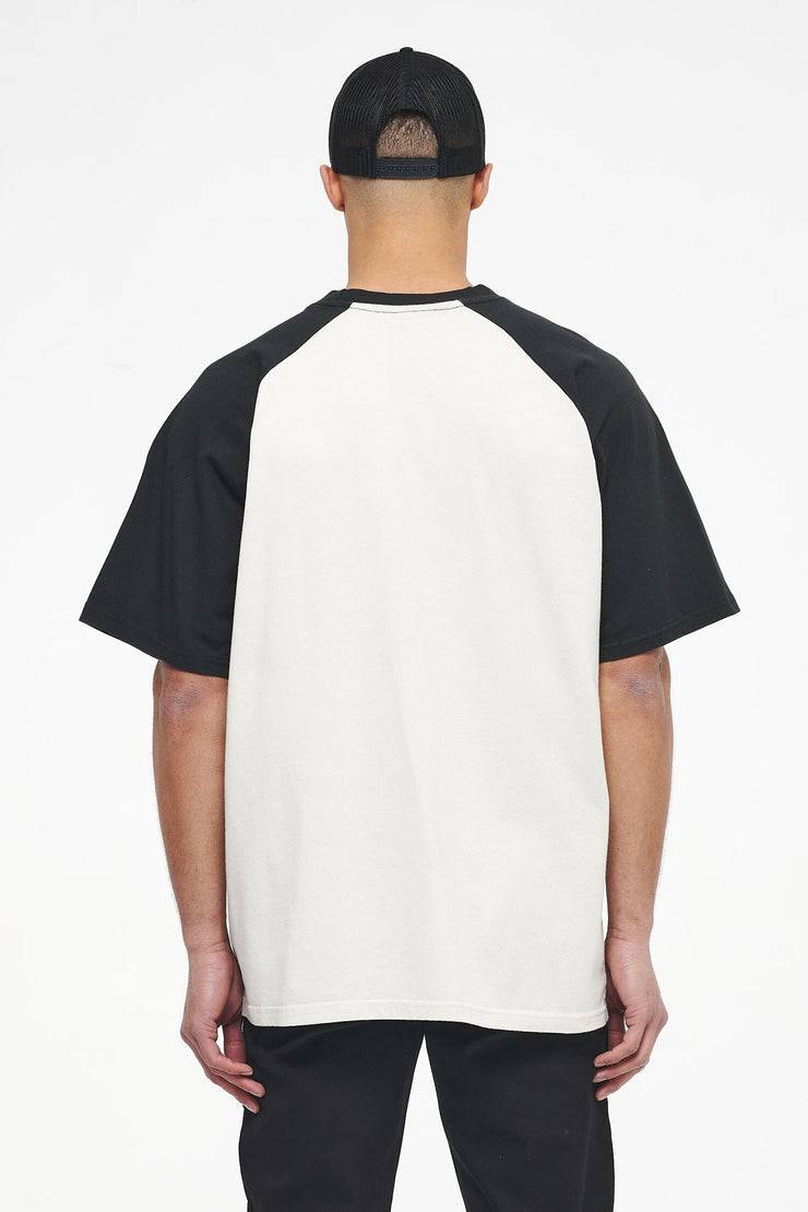 Pegador Hudson Raglan Oversized Tee Vintage Washed Angels Cream Black Ink