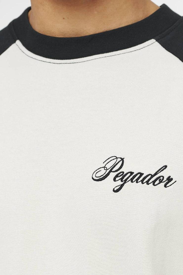 Pegador Hudson Raglan Oversized Tee Vintage Washed Angels Cream Black Ink