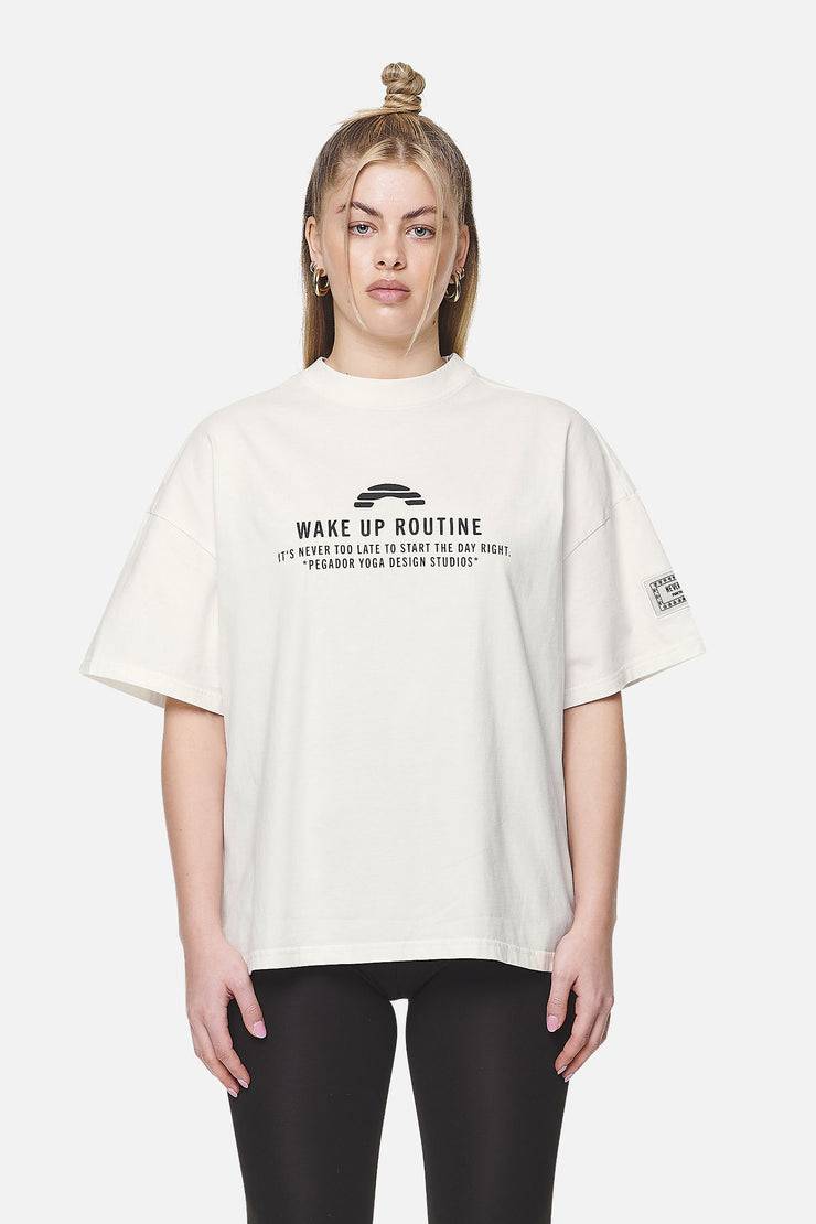 Pegador Idalia Heavy Oversized Tee Washed Coconut Milk