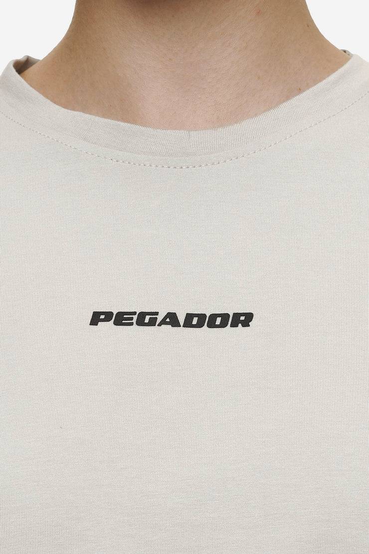 Pegador Ines Cropped Baby Tee Washed Moon Grey Black Gum