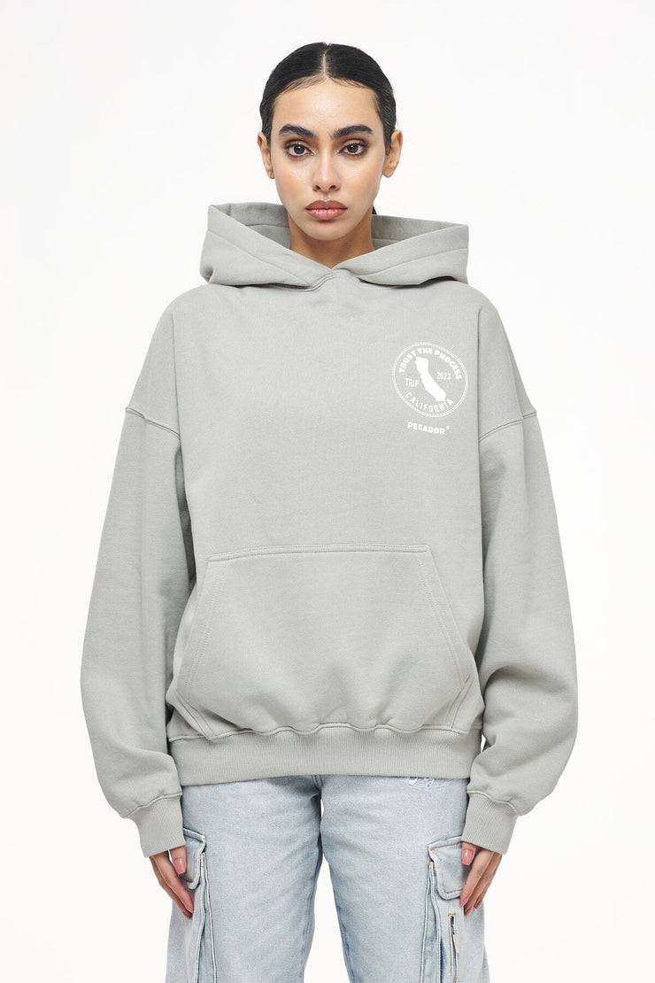 Pegador Jay Oversized Hoodie Vintage Washed Quiet Gray