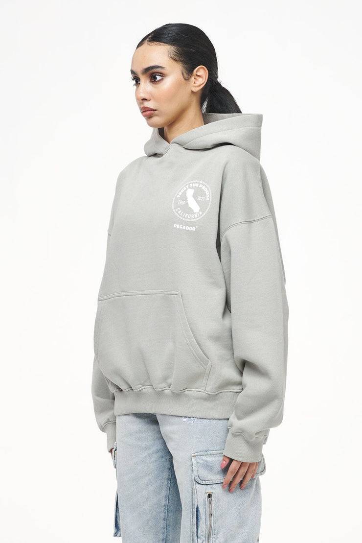 Pegador Jay Oversized Hoodie Vintage Washed Quiet Gray