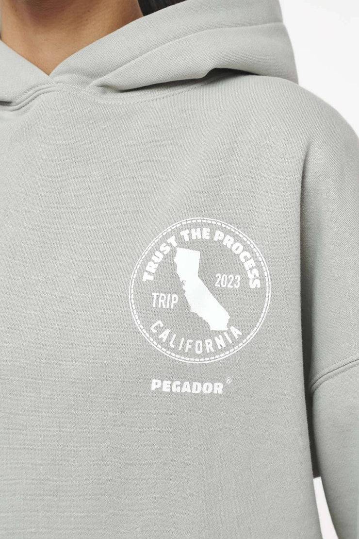 Pegador Jay Oversized Hoodie Vintage Washed Quiet Gray