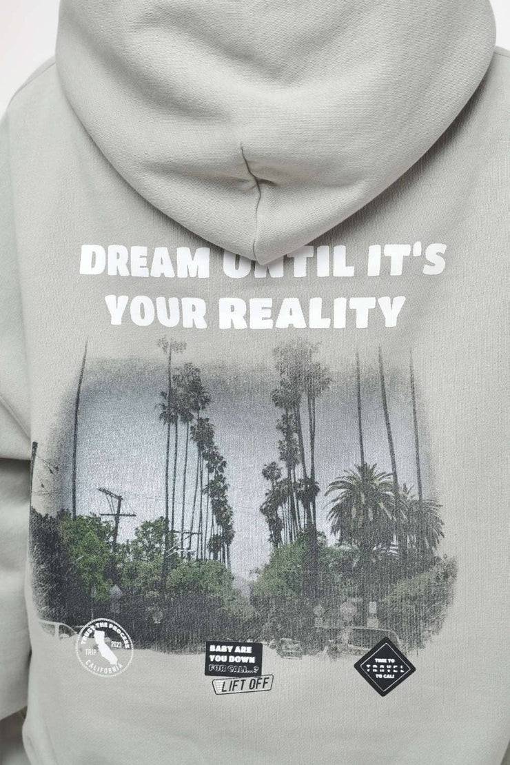 Pegador Jay Oversized Hoodie Vintage Washed Quiet Gray