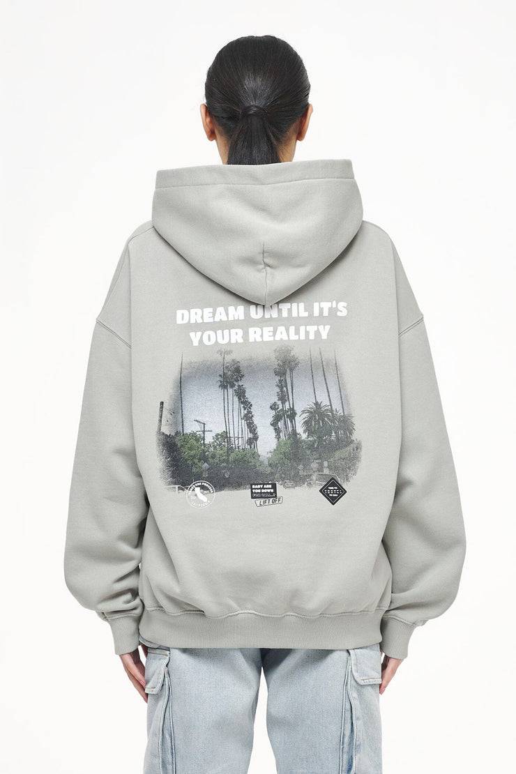 Pegador Jay Oversized Hoodie Vintage Washed Quiet Gray