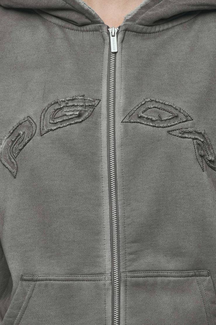 Pegador Julia Oversized Sweat Jacket Oil Dyed Deep Grey