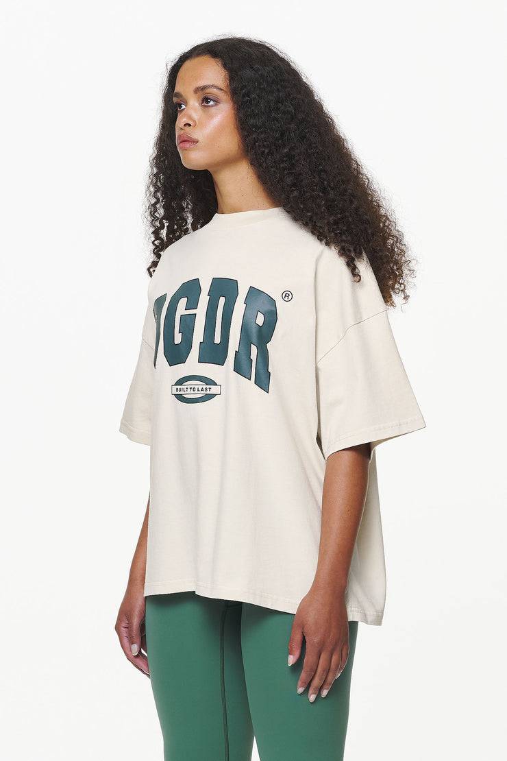 Pegador Keats Heavy Oversized Tee Vintage Washed Bone White