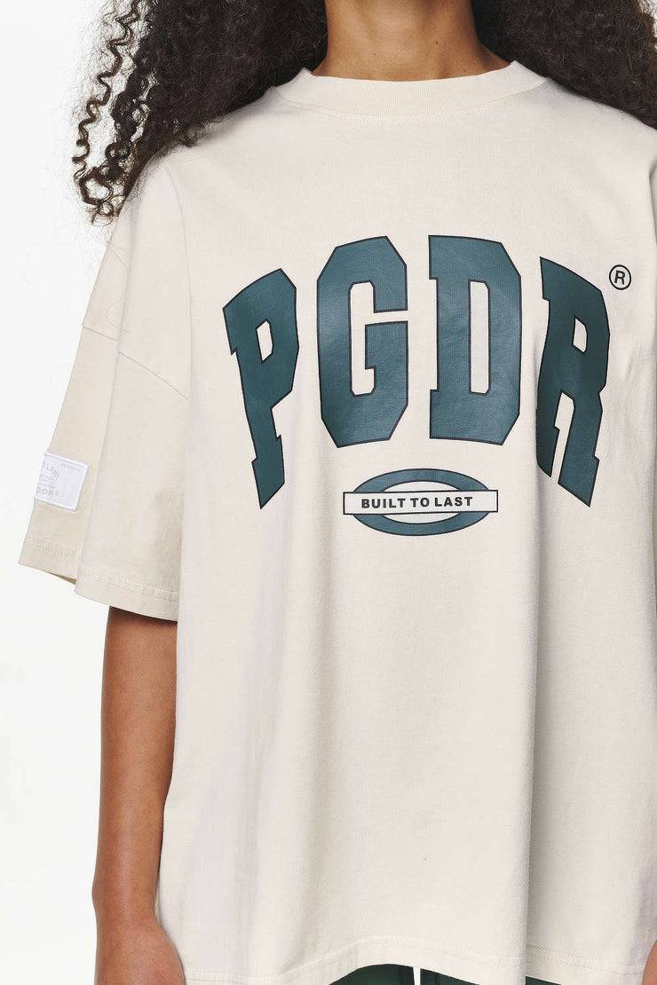 Pegador Keats Heavy Oversized Tee Vintage Washed Bone White