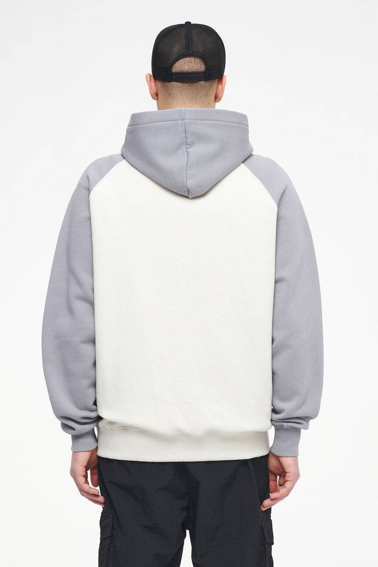 Pegador Keefer Raglan Hoodie Vintage Washed Angels Cream Dusk Grey