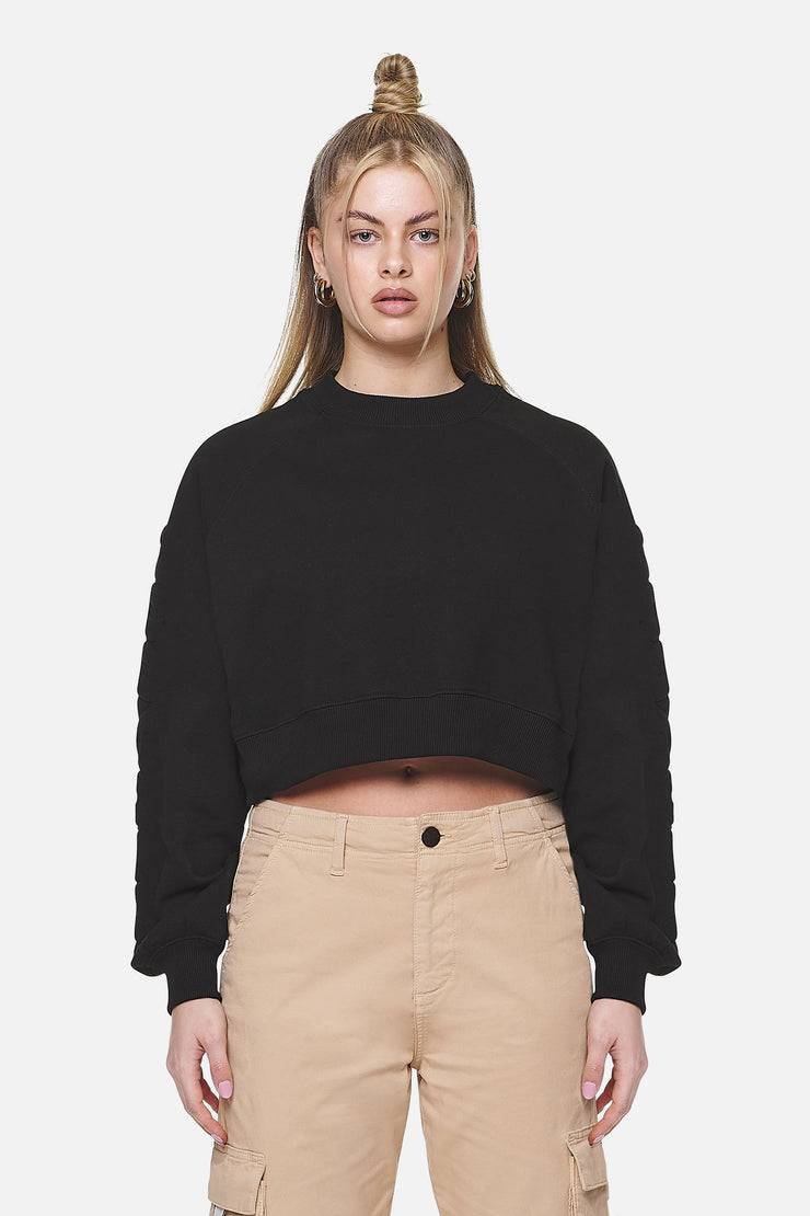 Pegador Kintore Cropped Oversized Raglan Sweater Black