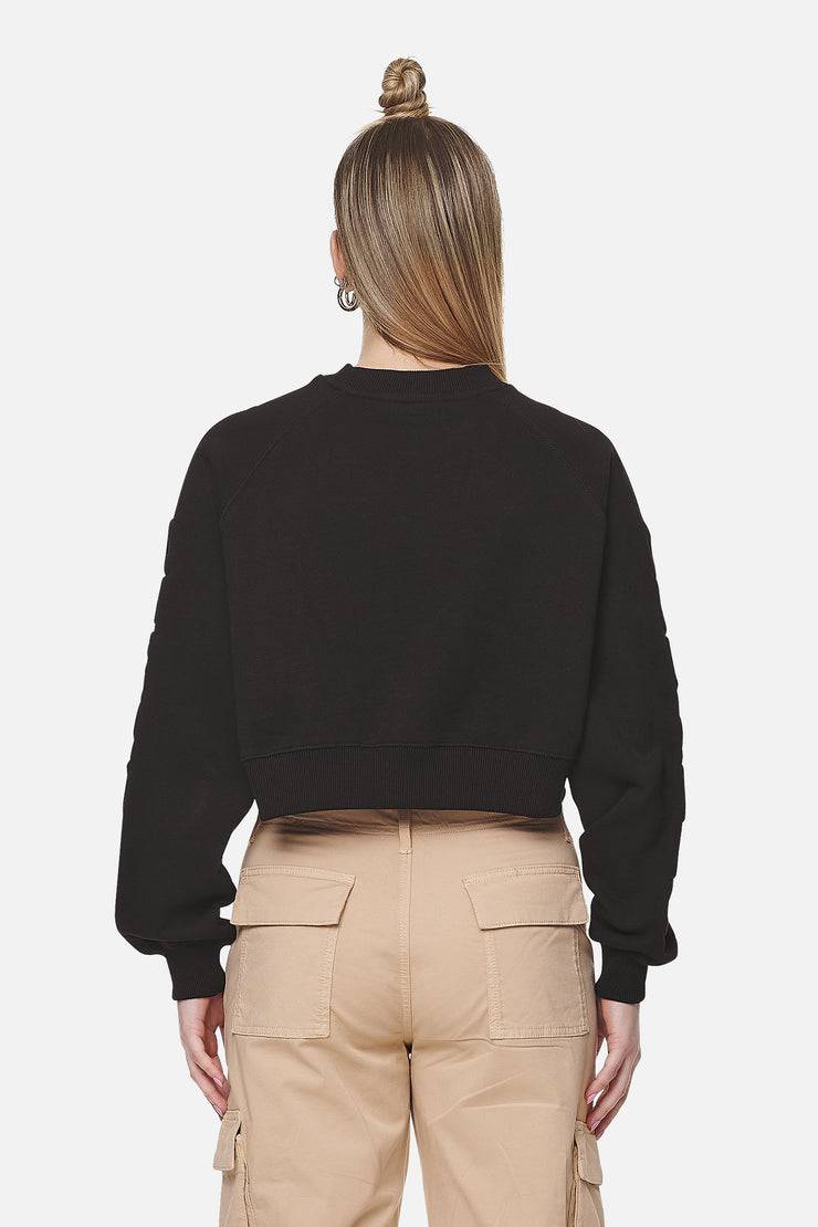 Pegador Kintore Cropped Oversized Raglan Sweater Black