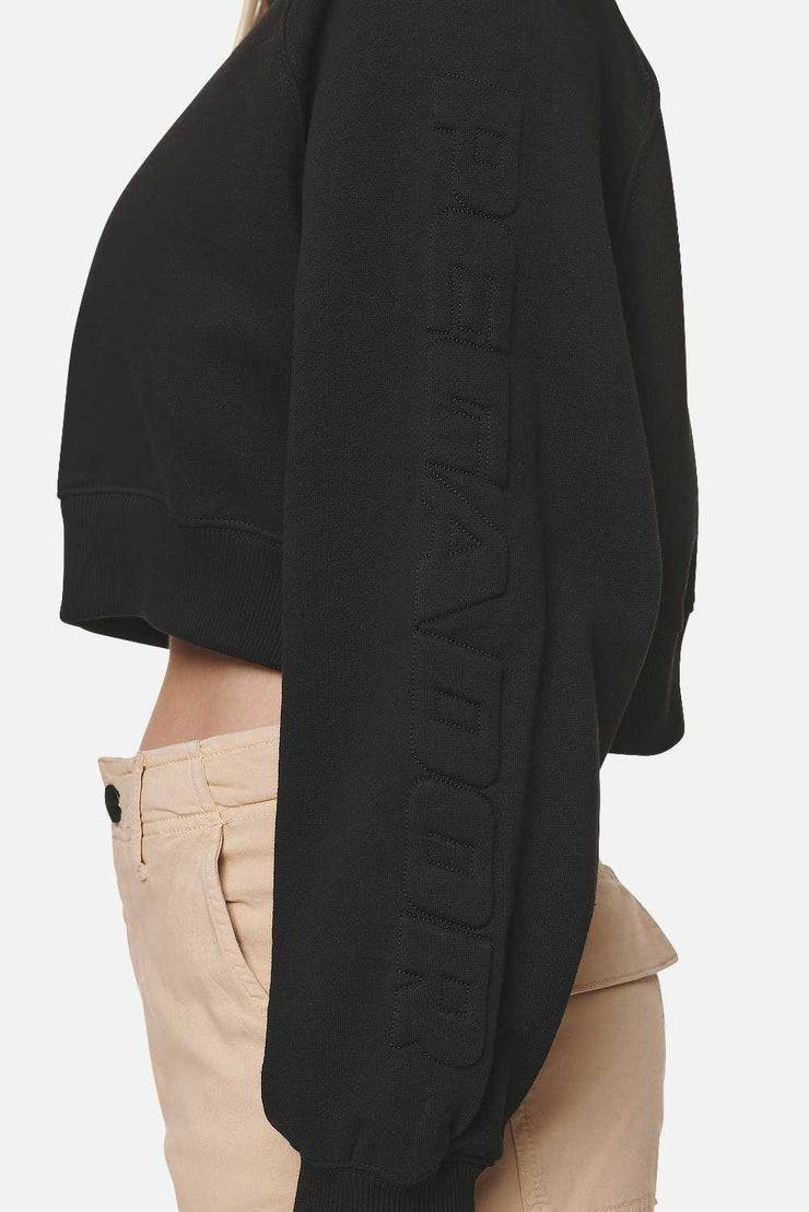 Pegador Kintore Cropped Oversized Raglan Sweater Black