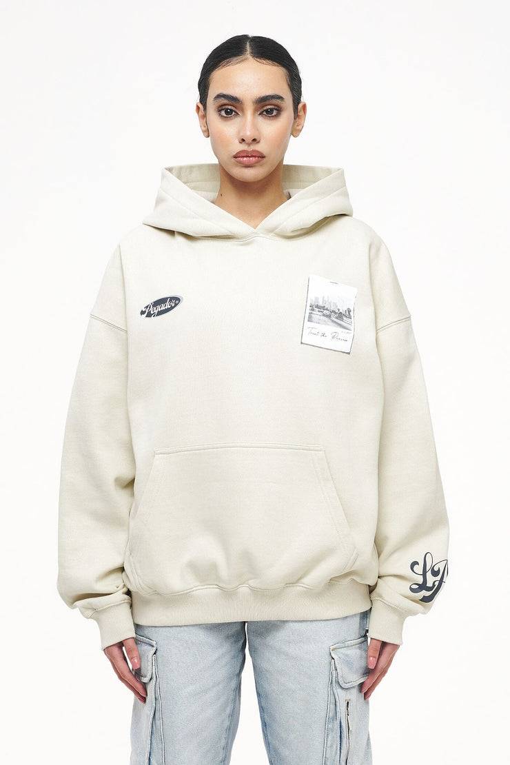 Pegador L.A. Oversized Hoodie Vintage Washed Angels Cream