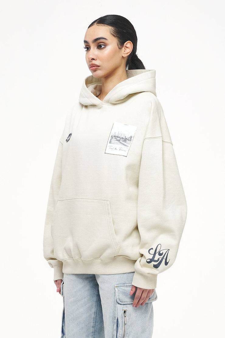 Pegador L.A. Oversized Hoodie Vintage Washed Angels Cream