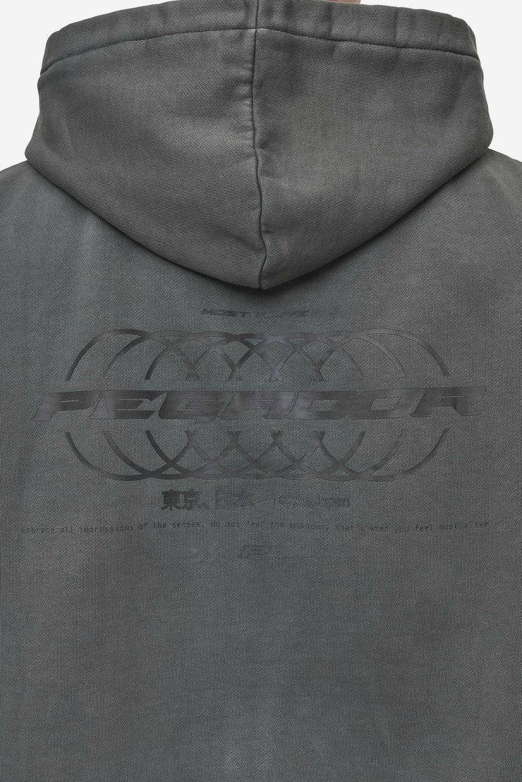 Pegador Lance Oversized Sweat Jacket Vintage Anthracite