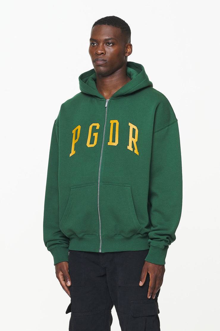 Pegador Layton Oversized Sweat Jacket Vintage Washed British Green