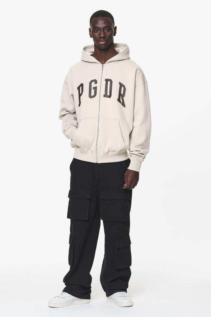 Pegador Layton Oversized Sweat Jacket Washed Dust Cream