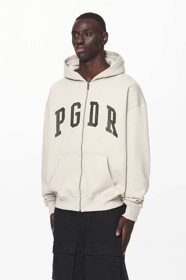 Pegador Layton Oversized Sweat Jacket Washed Dust Cream