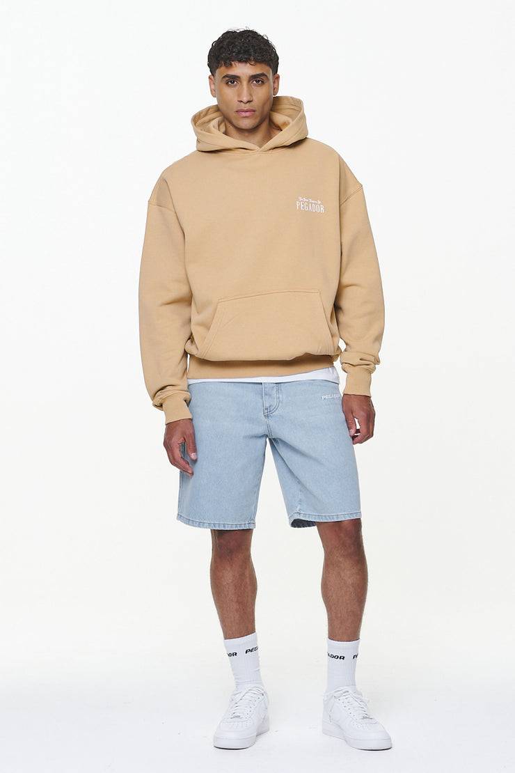 Pegador LEANDER OVERSIZED HOODIE VINTAGE WASHED ESPRESSO