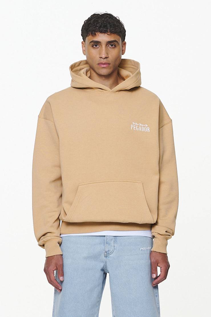 Pegador LEANDER OVERSIZED HOODIE VINTAGE WASHED ESPRESSO