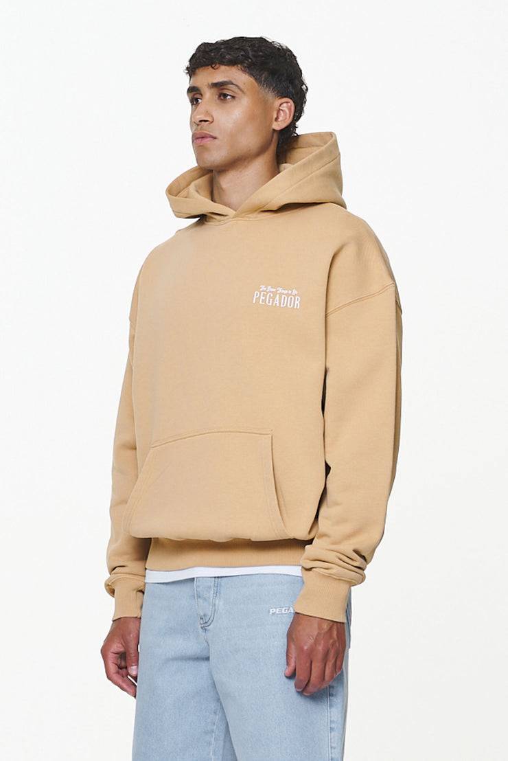 Pegador LEANDER OVERSIZED HOODIE VINTAGE WASHED ESPRESSO