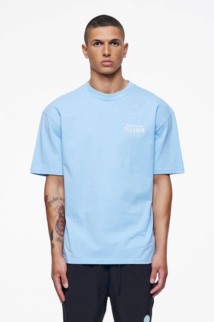Pegador Leander Oversized Tee Vintage Washed Riviera Blue
