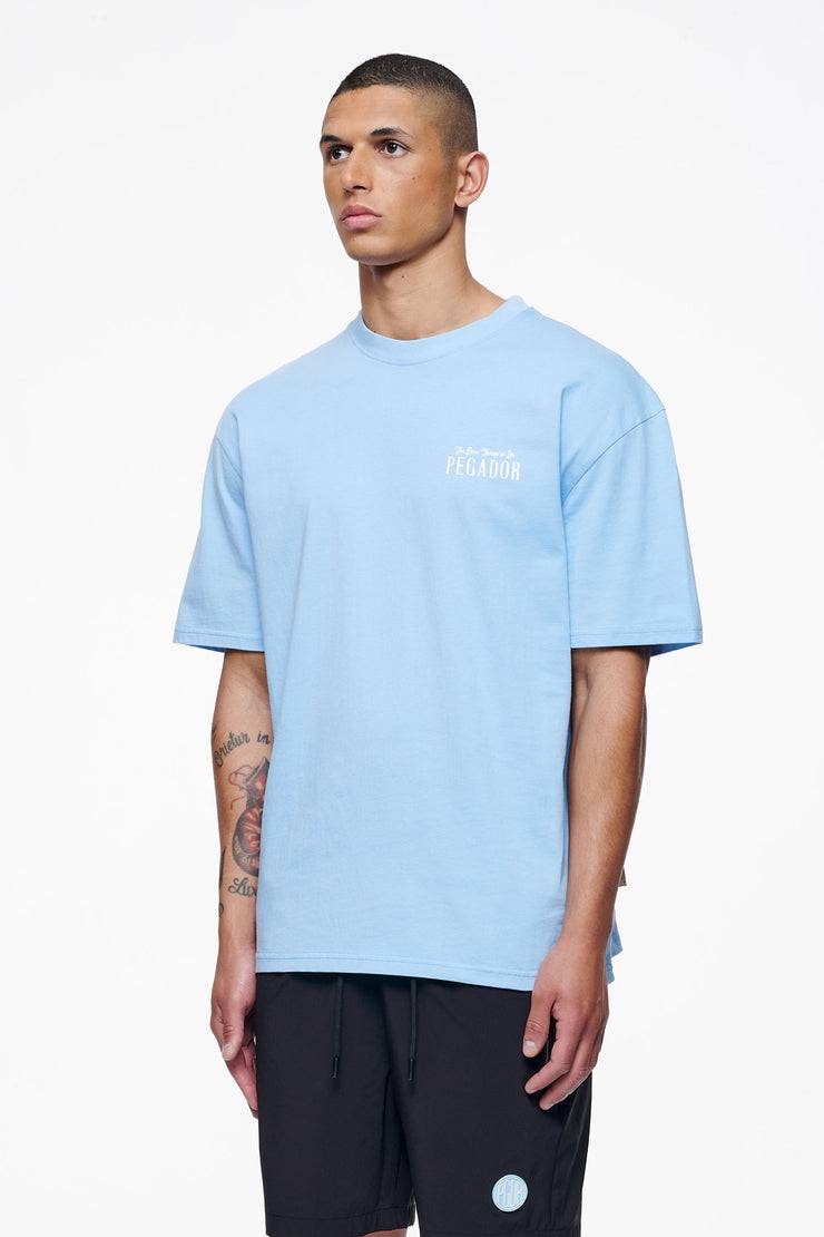 Pegador Leander Oversized Tee Vintage Washed Riviera Blue