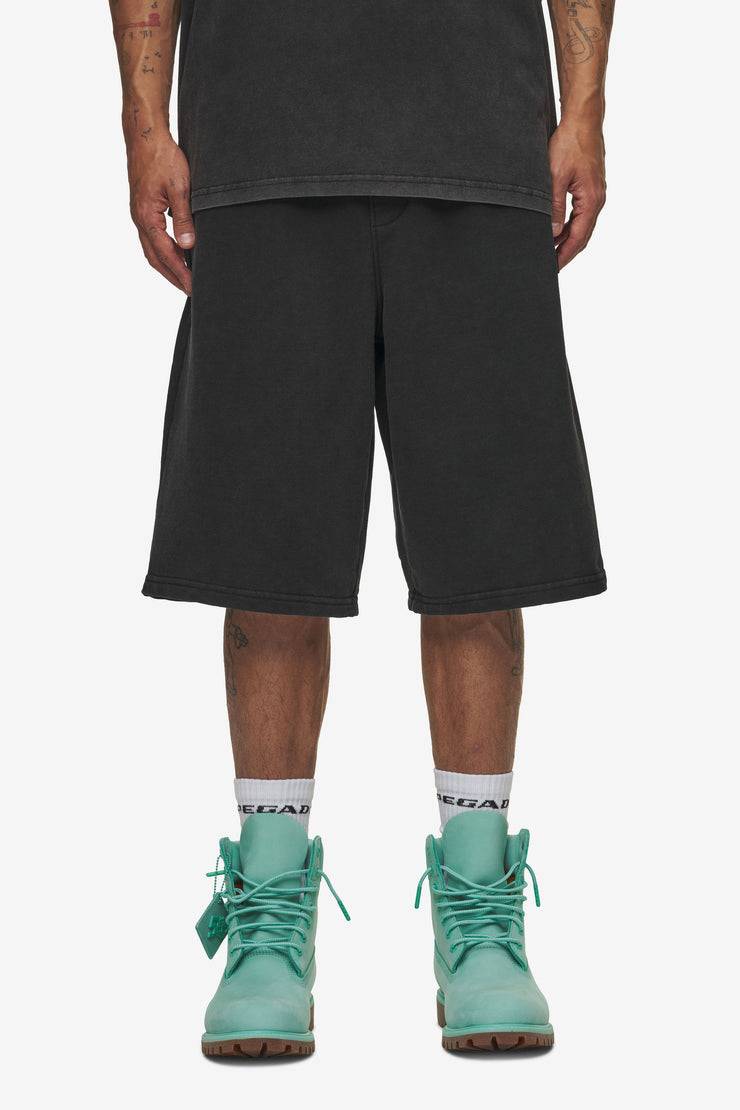 Pegador Leono Overknee Heavy Sweat Shorts Vintage Black Gum