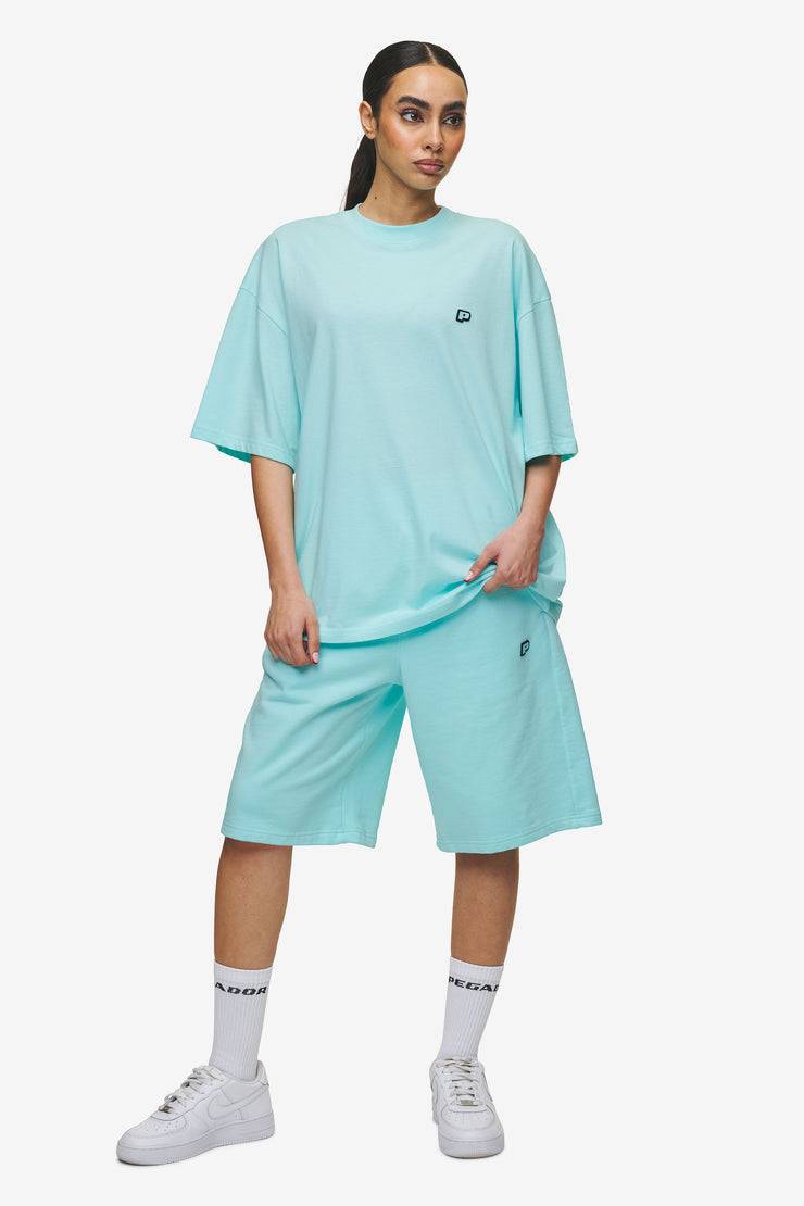 Pegador Leono Overknee Heavy Sweat Shorts Washed Sky Blue Gum