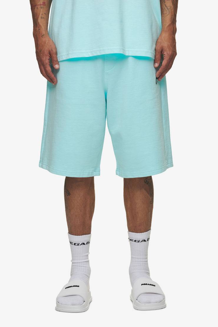 Pegador Leono Overknee Heavy Sweat Shorts Washed Sky Blue Gum