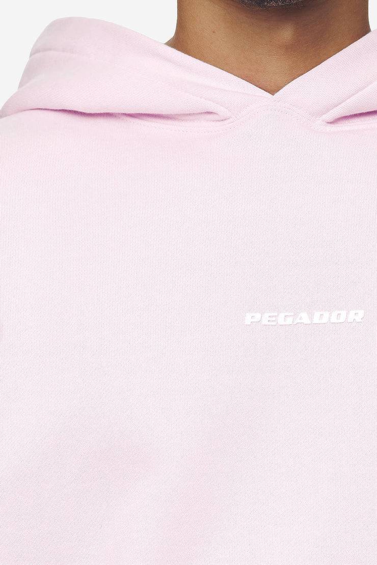Pegador Logo Boxy Hoodie Washed Bubblegum White Gum