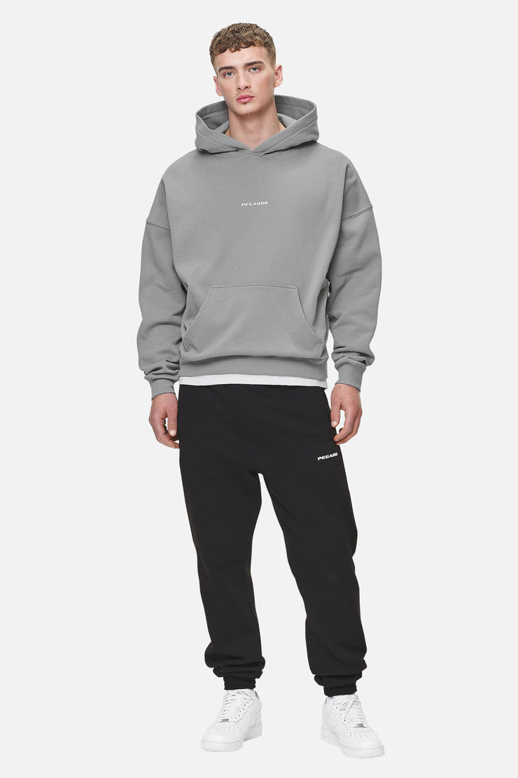 Pegador Logo Boxy Hoodie Washed Cool Grey White Gum
