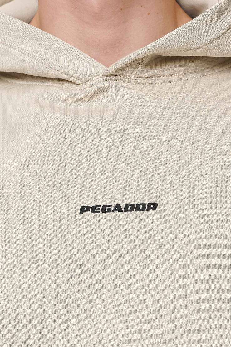Pegador Logo Boxy Hoodie Washed Desert Sand Black Gum