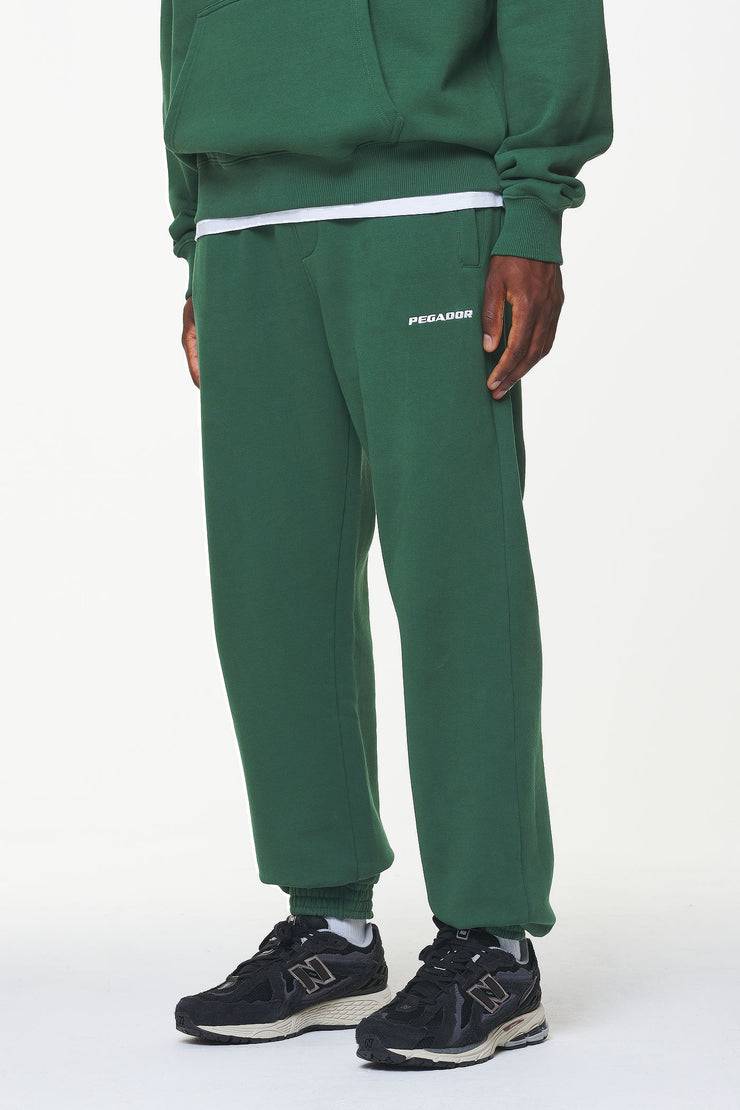 Pegador Logo Heavy Sweat Jogger Vintage Washed British Green