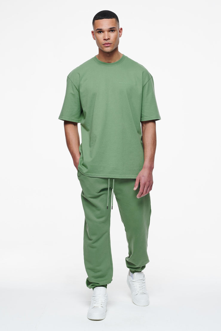 Pegador Logo Heavy Sweat Jogger Vintage Washed Cypress Green Gum