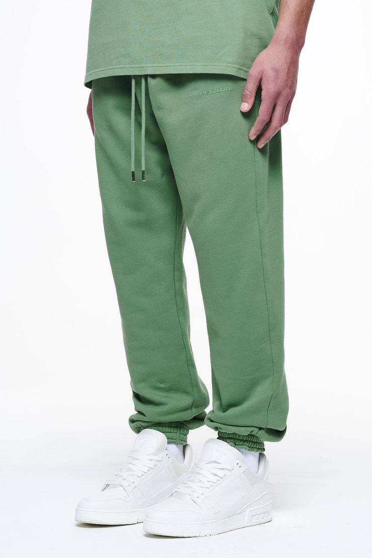Pegador Logo Heavy Sweat Jogger Vintage Washed Cypress Green Gum