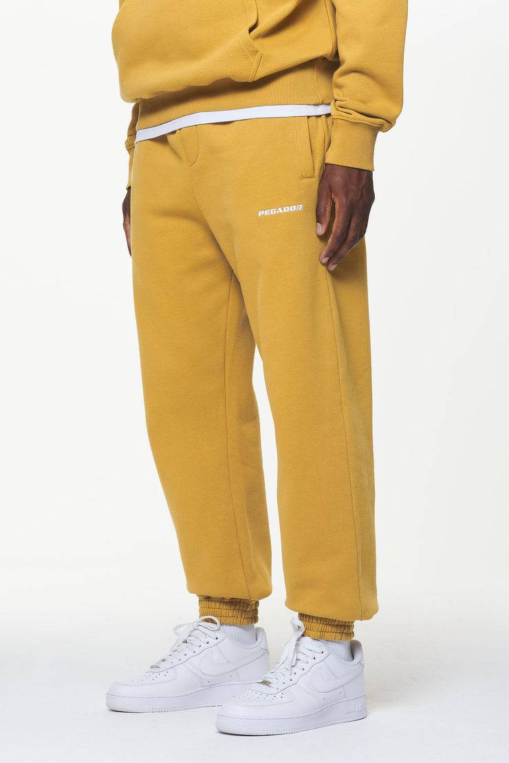 Pegador Logo Heavy Sweat Jogger Vintage Washed Mustard