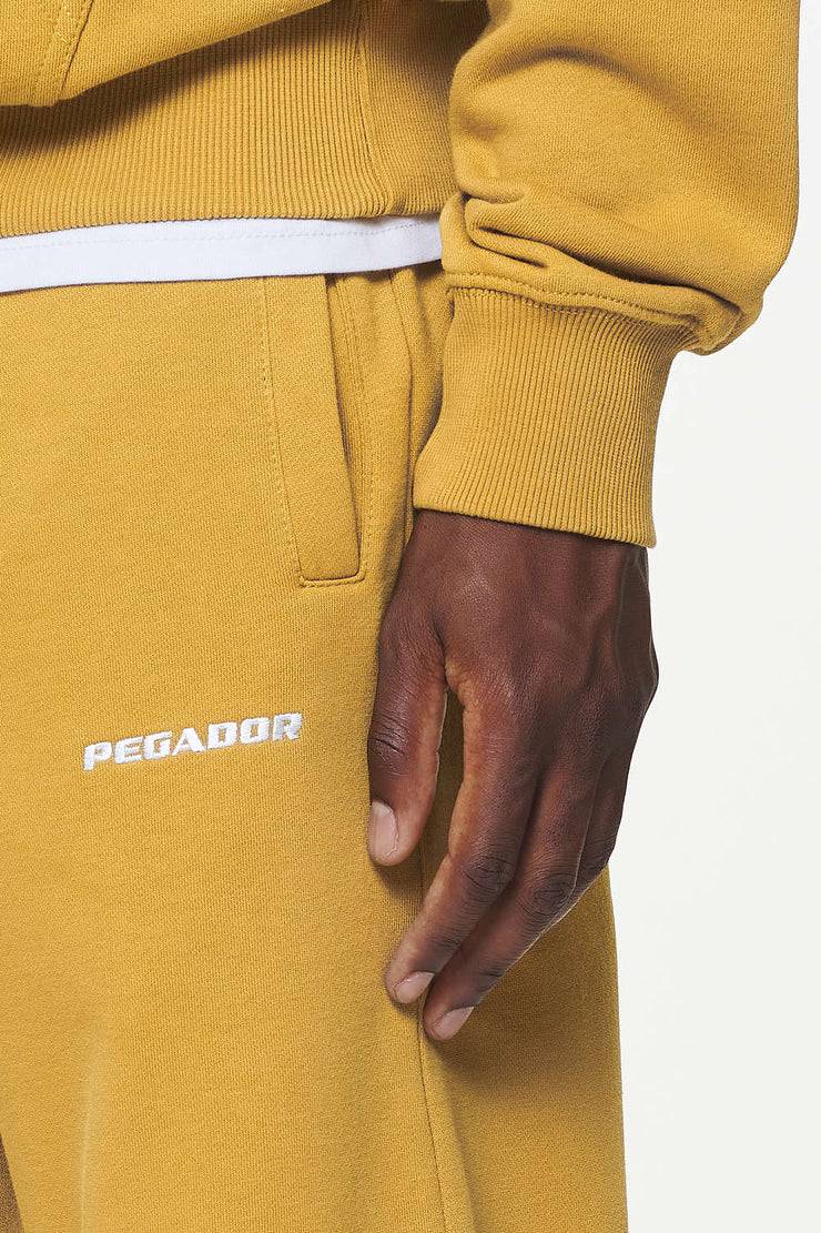 Pegador Logo Heavy Sweat Jogger Vintage Washed Mustard