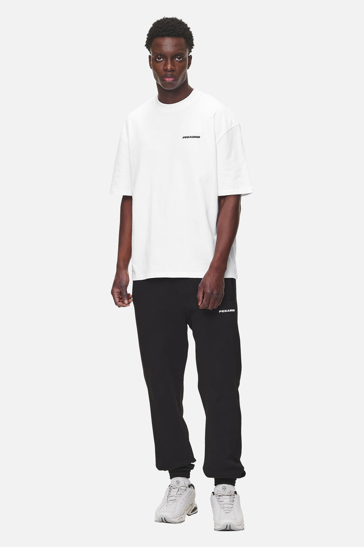 Pegador Logo Heavy Sweat Jogger Washed Black White Gum