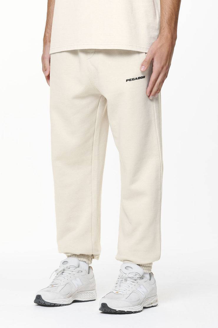 Pegador Logo Heavy Sweat Jogger Washed Dust Cream Gum
