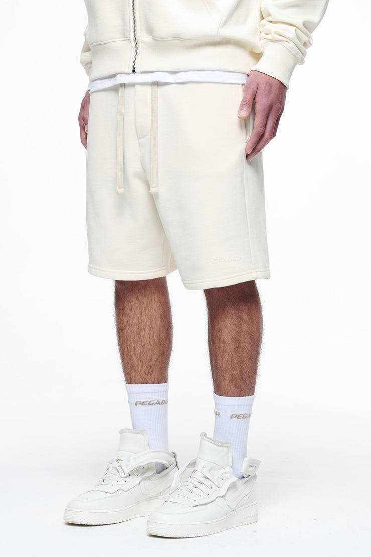 Pegador Logo Heavy Sweat Shorts Vintage Washed Unbleached Gum