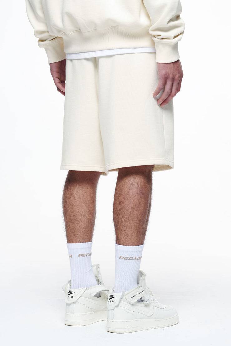 Pegador Logo Heavy Sweat Shorts Vintage Washed Unbleached Gum